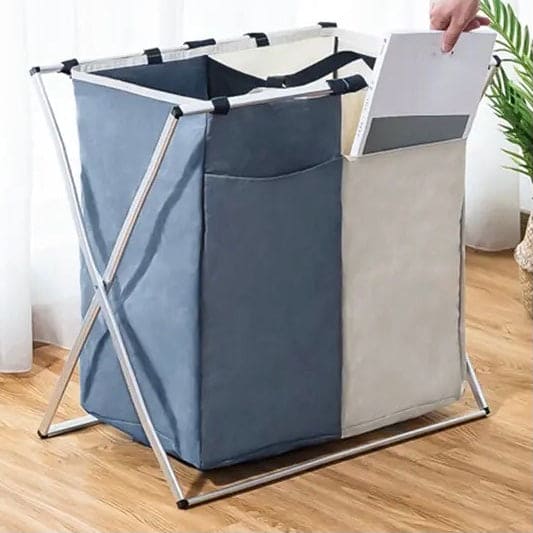 2/3 Grid Laundry Basket With Stand, Foldable Dirty Clothes Storage Hamper, Waterproof Home Laundry Basket, X Shape Foldable Dirty Laundry Basket, Collapsible Laundry Storage Organizer, Oxford Fabric Clothes Laundry Bag 2/3 Grid Laundry Basket With Stand, Foldable Dirty Clothes Storage Hamper, Waterproof Home Laundry Basket, X Shape Foldable Dirty Laundry Basket, Collapsible Laundry Storage Organizer, Oxford Fabric Clothes Laundry Bag